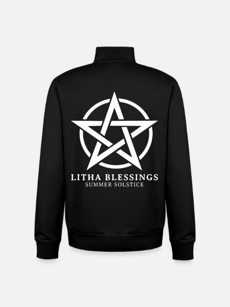 Litha Pagan Summer Solstice Midsummer Midsommar - Unisex Organic Zip Sweatshirt by Stanley/Stella - black