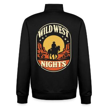 Wild West Nights - Unisex Organic Zip Sweatshirt by Stanley/Stella - black - Back - AI Model Male 185 light (185cm)