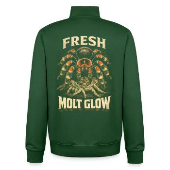 Tarantula Fresh Molt - Unisex Organic Zip Sweatshirt by Stanley/Stella - bottle green - Back - AI Model Male 185 dark (185cm)