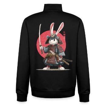 Bunny Samurai in Armor - Unisex Organic Zip Sweatshirt by Stanley/Stella - black - Back - AI Model Male 185 light (185cm)
