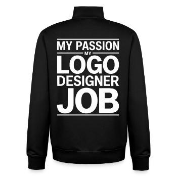 Logo Designer My Passion My Creative Designer - Unisex Organic Zip Sweatshirt von Stanley/Stella - Schwarz - Hinten - AI Model Male 185 light (185cm)
