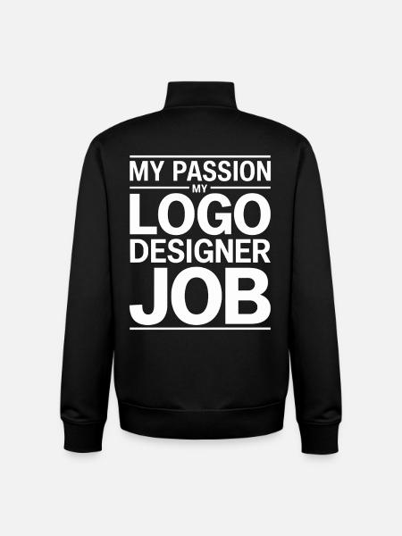 Logodesigner Min passion Min kreative designer - Stanley/Stella unisex sweatshirt med lynlås i økologisk - sort