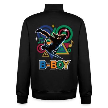 Breakdance B-Boy Hip Hop Streetdance Style - Unisex Organic Zip Sweatshirt by Stanley/Stella - black - Back - AI Model Male 185 light (185cm)