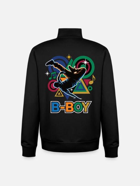 Breakdance B-Boy Hip Hop Streetdance-stil - Stanley/Stella unisex sweatshirt med lynlås i økologisk - sort