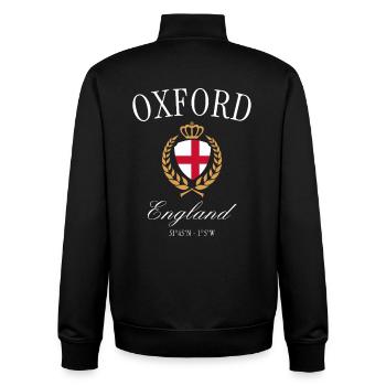 Oxford England Wappen Krone – Reise Souvenir - Unisex Organic Zip Sweatshirt von Stanley/Stella - Schwarz - Hinten - AI Model Male 185 light (185cm)