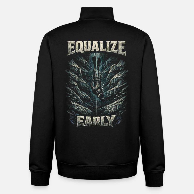 Apnée libre Égalisation précoce - Sweat zippé unisexe en coton bio Stanley/Stella - noir