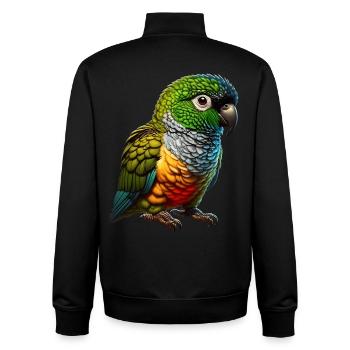 Felsensittich Motiv - Unisex Organic Zip Sweatshirt von Stanley/Stella - Schwarz - Hinten - AI Model Male 185 light (185cm)