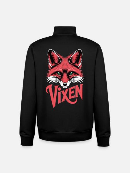 Vixen Fuchs Kopf Statement Shirt Wildtier - Unisex Organic Zip Sweatshirt von Stanley/Stella - Schwarz