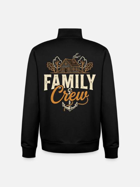 Family Crew Family Home - Unisex Organic Zip Sweatshirt by Stanley/Stella - black