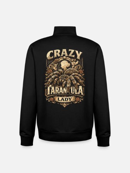 Vogelspinne Crazy Tarantula Lady - Unisex Organic Zip Sweatshirt by Stanley/Stella - black