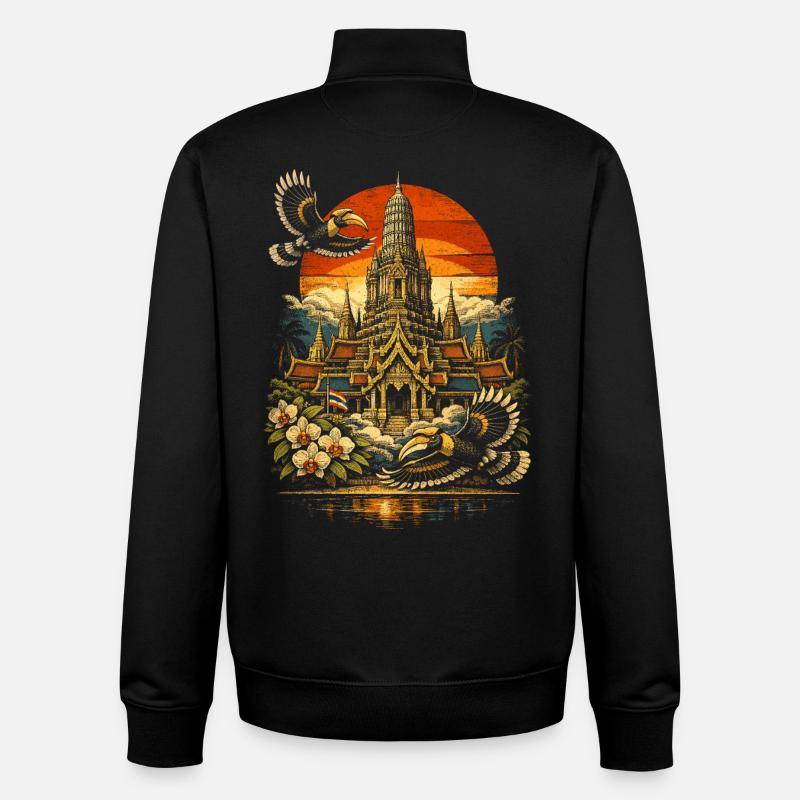 Thailand Thai Pride - Unisex Organic Zip Sweatshirt by Stanley/Stella - black