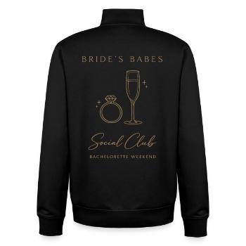 Bride Babes Shirt JGA Bachelorette Team Bride - Unisex Organic Zip Sweatshirt von Stanley/Stella - Schwarz - Hinten - AI Model Male 185 light (185cm)