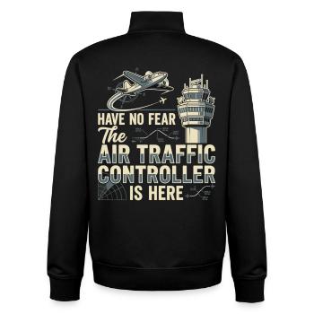 Fluglotse Air Traffic Controller Pilot - Unisex Organic Zip Sweatshirt by Stanley/Stella - black - Back - AI Model Male 185 light (185cm)