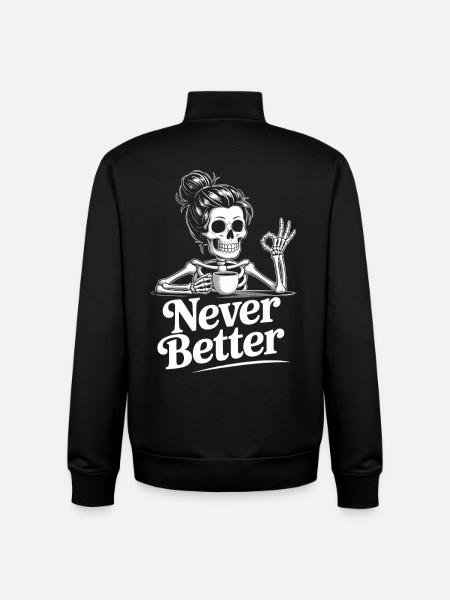 Coffee, coffee drinker, coffee drinker, funny - Unisex Organic Zip Sweatshirt by Stanley/Stella - black