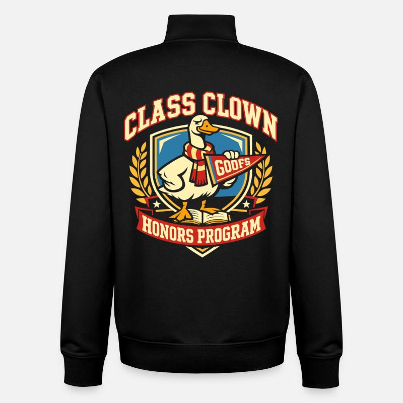 Clown de la classe - Sweat zippé unisexe en coton bio Stanley/Stella - noir