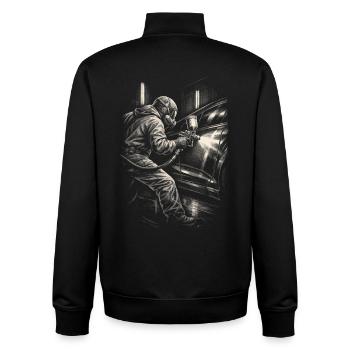 Peintre de véhicules Peintre de voitures Peintre - Sweat zippé unisexe en coton bio Stanley/Stella - noir - Dos - AI Model Male 185 light (185cm)