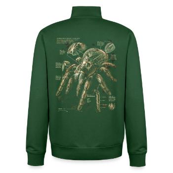 Tarantula - Unisex Organic Zip Sweatshirt by Stanley/Stella - bottle green - Back - AI Model Male 185 dark (185cm)