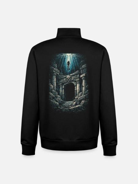 Apnée libre - Sweat zippé unisexe en coton bio Stanley/Stella - noir