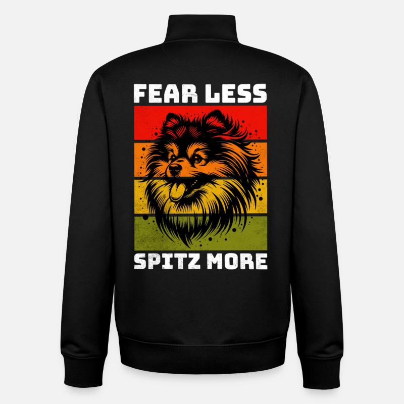 German Spitz Spitz Zwergspitz - Unisex Organic Zip Sweatshirt von Stanley/Stella - Schwarz