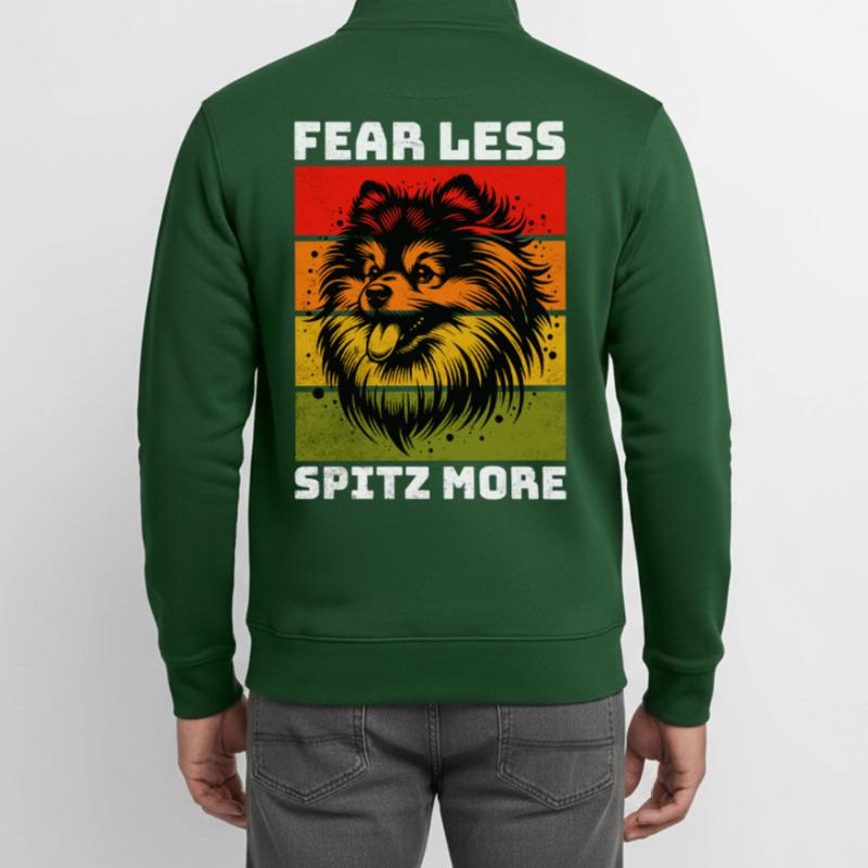 German Spitz Spitz Dwarf Spitz Unisex Organic Zip Sweatshirt by Stanley/Stella