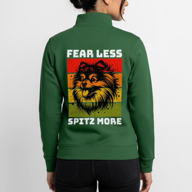German Spitz Spitz Dwarf Spitz Unisex Organic Zip Sweatshirt by Stanley/Stella