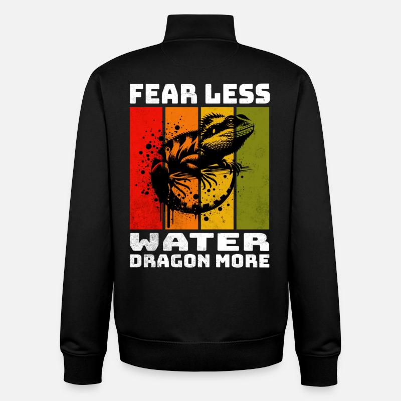 Dragon d’eau chinois - Sweat zippé unisexe en coton bio Stanley/Stella - noir