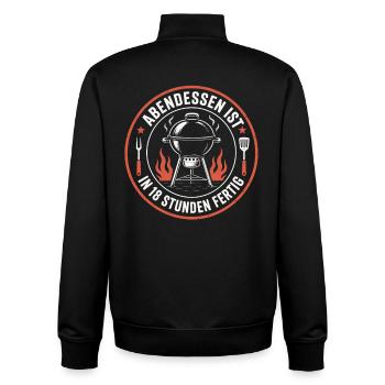 Grillen BBQ Griller Herren Lustiges Grillen - Unisex Organic Zip Sweatshirt von Stanley/Stella - Schwarz - Hinten - AI Model Male 185 light (185cm)