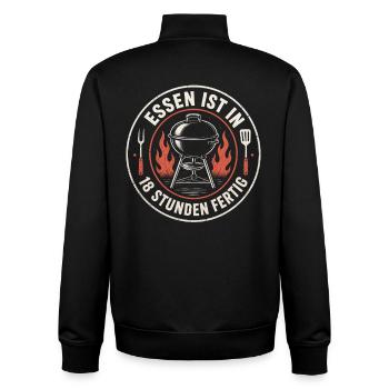 Grillen BBQ Griller Herren Lustiges Grillen - Unisex Organic Zip Sweatshirt von Stanley/Stella - Schwarz - Hinten - AI Model Male 185 light (185cm)