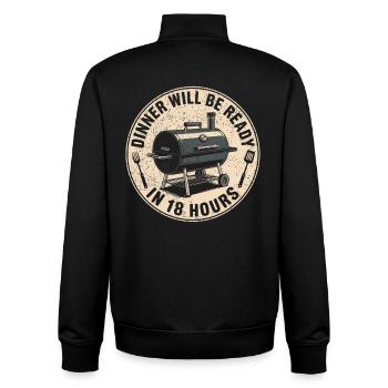 Grillen BBQ Griller Herren Lustiges Grillen - Unisex Organic Zip Sweatshirt von Stanley/Stella - Schwarz - Hinten - AI Model Male 185 light (185cm)