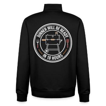 Grillen BBQ Griller Herren Lustiges Grillen - Unisex Organic Zip Sweatshirt von Stanley/Stella - Schwarz - Hinten - AI Model Male 185 light (185cm)