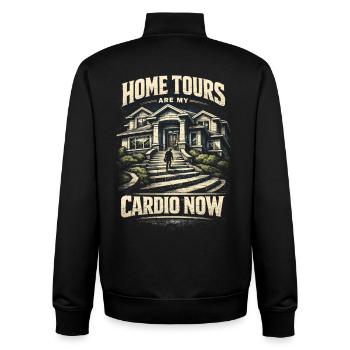 Immobilienmakler Makler Home Tours Are My Cardio - Unisex Organic Zip Sweatshirt von Stanley/Stella - Schwarz - Hinten - AI Model Male 185 light (185cm)