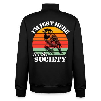 Lustige Japanisches Mövchen Sprüche - Unisex Organic Zip Sweatshirt von Stanley/Stella - Schwarz - Hinten - AI Model Male 185 light (185cm)