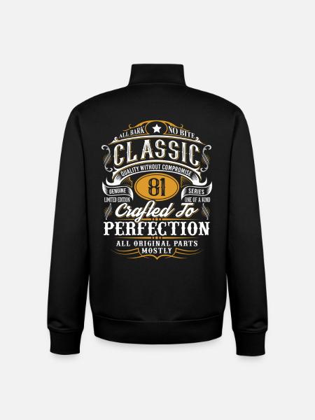 81st Birthday - Unisex Organic Zip Sweatshirt by Stanley/Stella - black