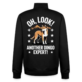 Dingo Australischer Wildhund Tierliebhaber Design - Unisex Organic Zip Sweatshirt von Stanley/Stella - Schwarz - Hinten - AI Model Male 185 light (185cm)