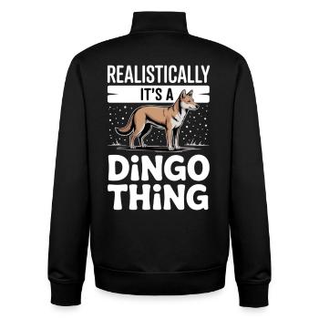 Dingo Australischer Wildhund Tierliebhaber Design - Unisex Organic Zip Sweatshirt von Stanley/Stella - Schwarz - Hinten - AI Model Male 185 light (185cm)