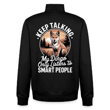  Dingo Australischer Wildhund Tierliebhaber Design - Unisex Organic Zip Sweatshirt von Stanley/Stella - Schwarz - Hinten - AI Model Male 185 light (185cm)