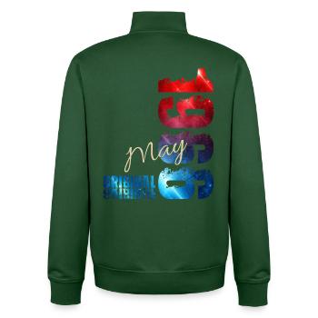 60. Geburtstag Geschenk Mann Original Mai 1966 - Unisex Organic Zip Sweatshirt von Stanley/Stella - Flaschengrün - Hinten - AI Model Male 185 dark (185cm)