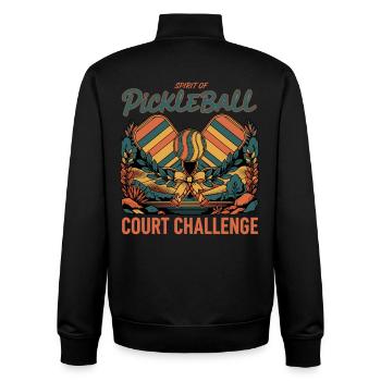 Pickleball Spirit Court Challenge Spielerpaddel - Unisex Organic Zip Sweatshirt von Stanley/Stella - Schwarz - Hinten - AI Model Male 185 light (185cm)