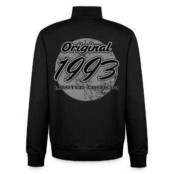 33. Geburtstag 1993 Geschenk für Männer und Frauen - Unisex Organic Zip Sweatshirt von Stanley/Stella - Schwarz - Hinten - AI Model Male 185 light (185cm)