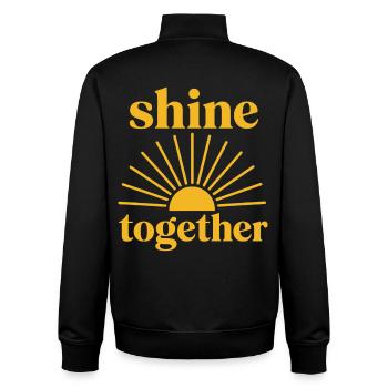 Sonne Shirt Sommer Positiv Spruch Geschenk - Unisex Organic Zip Sweatshirt von Stanley/Stella - Schwarz - Hinten - AI Model Male 185 light (185cm)