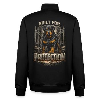 Rottweiler Hund - Unisex Organic Zip Sweatshirt von Stanley/Stella - Schwarz - Hinten - AI Model Male 185 light (185cm)