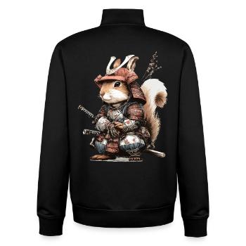 Samouraï Écureuil en armure - Sweat zippé unisexe en coton bio Stanley/Stella - noir - Dos - AI Model Male 185 light (185cm)