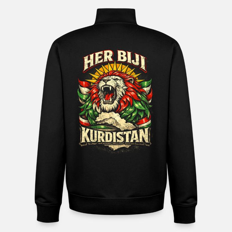 Her Biji Kurdistan Kurde Kurden - Unisex Organic Zip Sweatshirt von Stanley/Stella - Schwarz