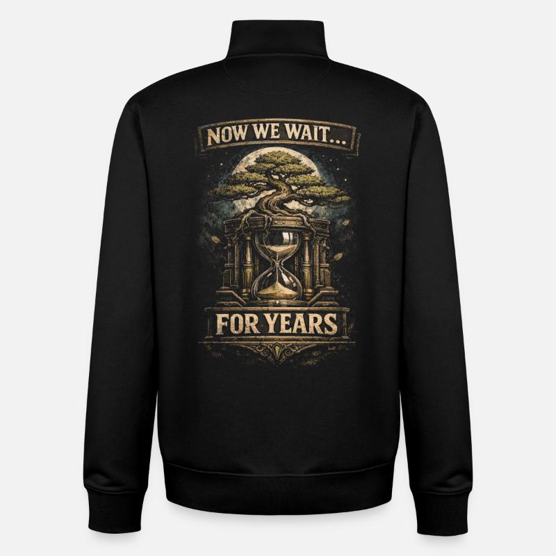 Bonsai tree - Unisex Organic Zip Sweatshirt by Stanley/Stella - black