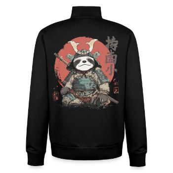 Sloth Samurai Armor - Unisex Organic Zip Sweatshirt by Stanley/Stella - black - Back - AI Model Male 185 light (185cm)