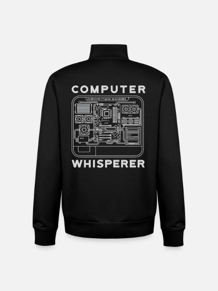 Computer Flüsterer Motherboard Hardware PC - Unisex Organic Zip Sweatshirt von Stanley/Stella - Schwarz