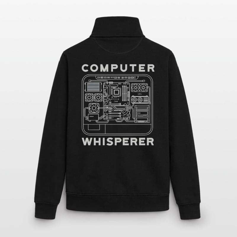 Computer Flüsterer Motherboard Hardware PC Unisex Organic Zip Sweatshirt von Stanley/Stella