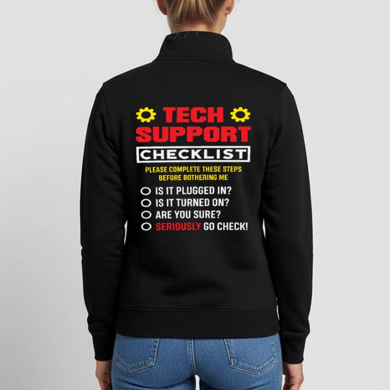 Liste de contrôle du support technique Plugin Admin IT Sweat zippé unisexe en coton bio Stanley/Stella