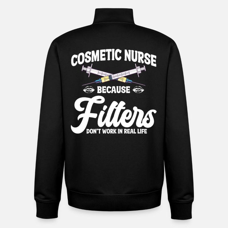 Esthétique d’infirmière esthétique de soignant spécialisée en soins de santé - Sweat zippé unisexe en coton bio Stanley/Stella - noir