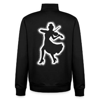 Geige Violinist Kinder Mädchen Damen Violine - Unisex Organic Zip Sweatshirt von Stanley/Stella - Schwarz - Hinten - AI Model Male 185 light (185cm)